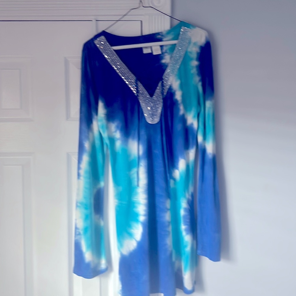 Inc Beach tie dye coverup size Medium